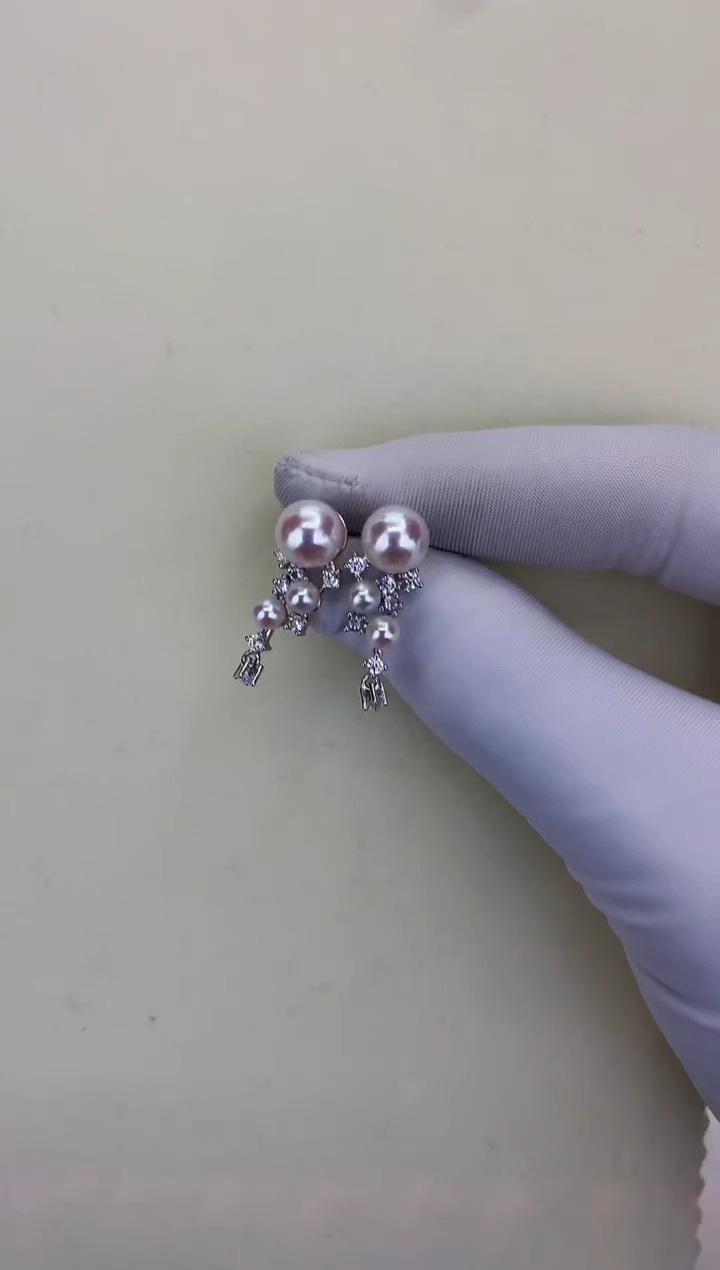 银S925镶嵌DA海水珍珠 GD236 耳钉 7