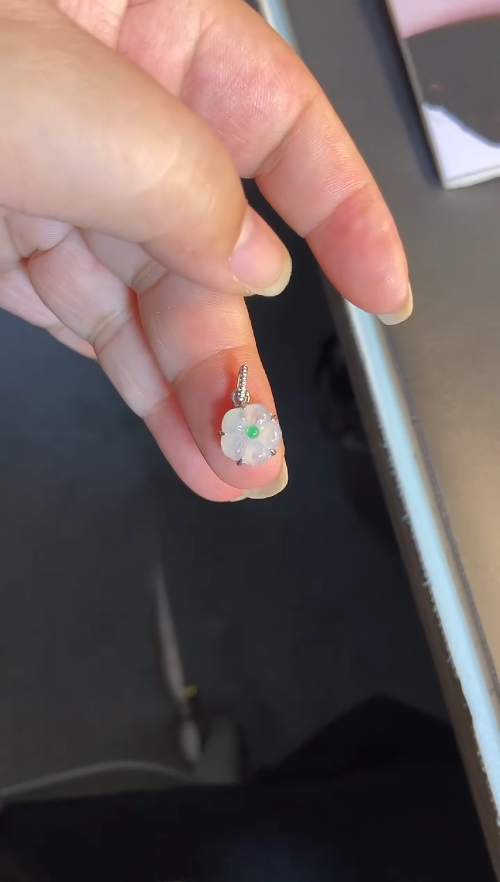 吊坠(不含链)银S925镶嵌翡翠1