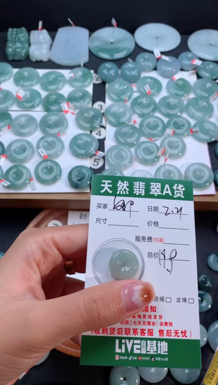 【闪购商品】翡翠颈饰未镶嵌天然翡翠平安扣