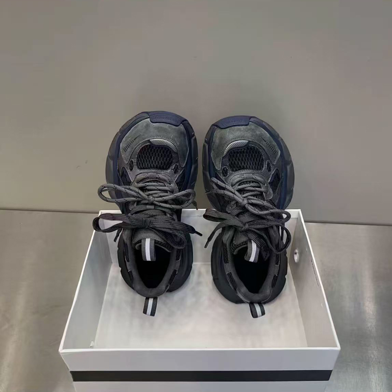 元祖碳灰蓝小怪兽老爹鞋女款2025秋冬新款复古厚底显脚小运动鞋女