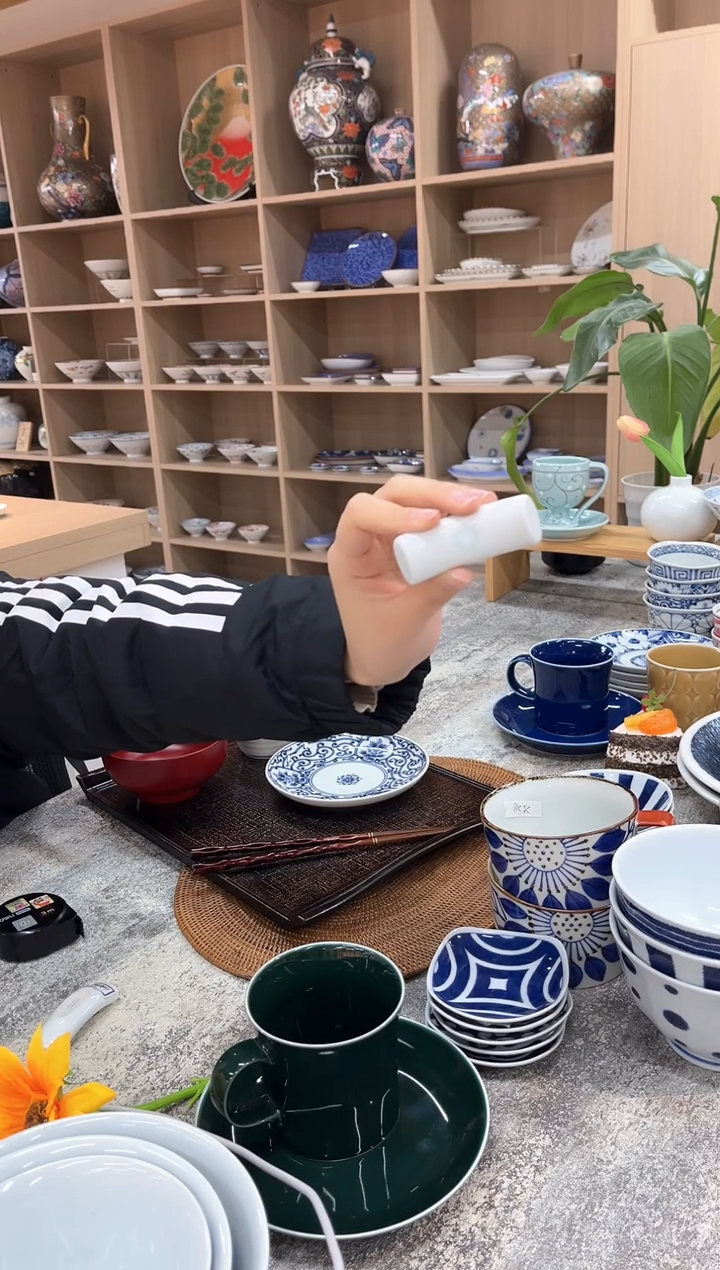 【闪购商品】瓷片白山　印花はしおきＡ