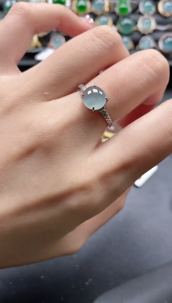 【闪购商品】翡翠戒指银S925镶嵌1111