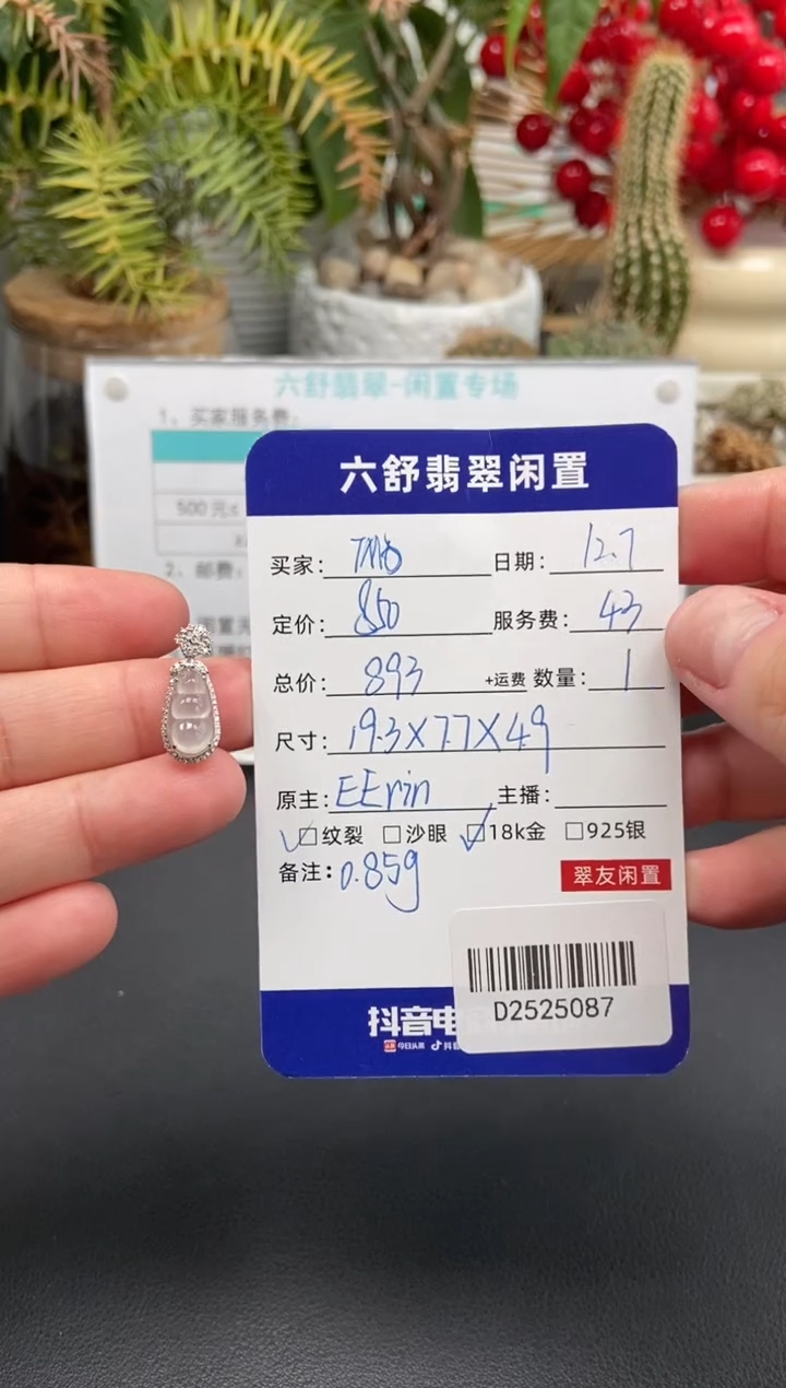 颈饰18K金镶嵌翡翠T*OD2525087