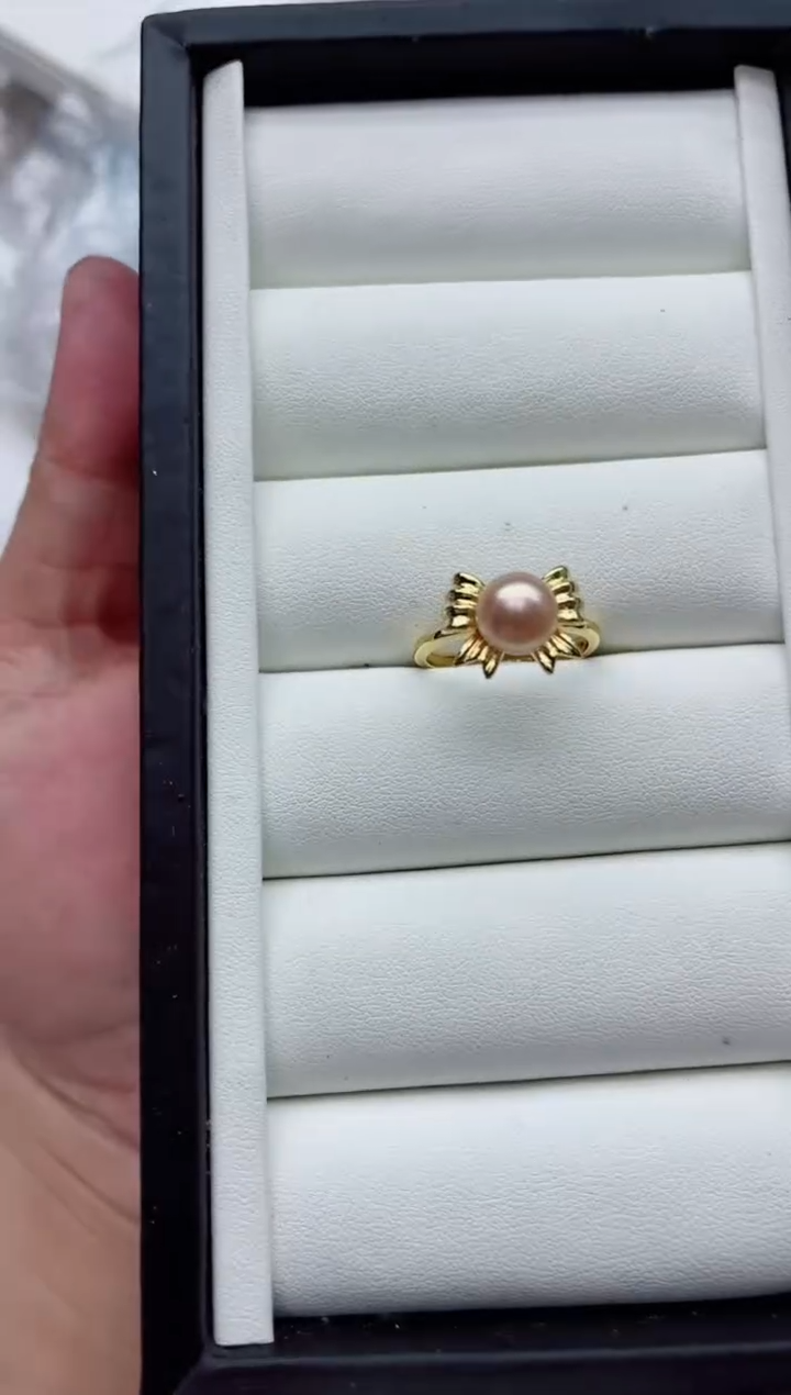 未镶嵌戒指淡水珍珠多样性发其一，非无暇