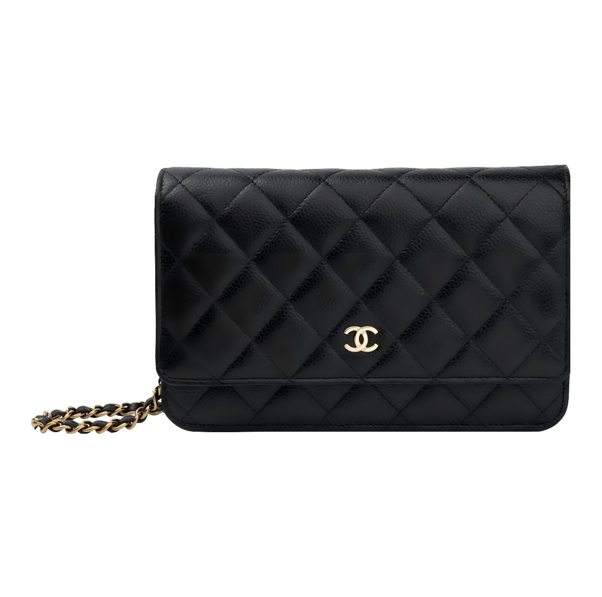 99新 Chanel/香奈儿 经典牛皮woc包 黑金/黑银