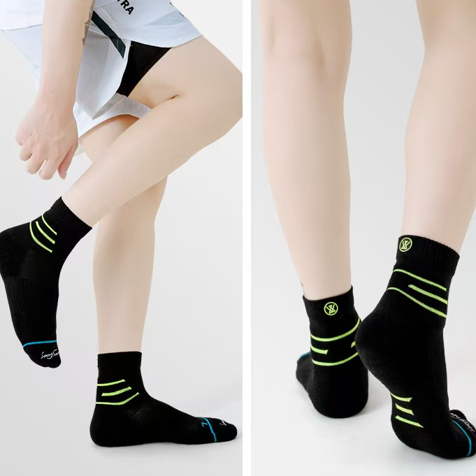 男士健身运动跑步跳绳锻炼跑步袜子透气抗菌透气吸汗运动袜跑步袜