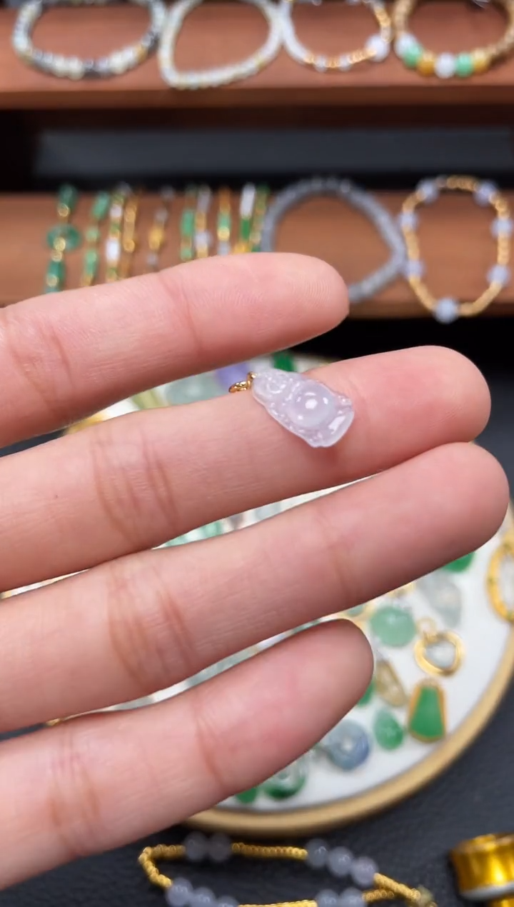 【闪购商品】翡翠吊坠(不含链)18K金镶嵌一个  JK651