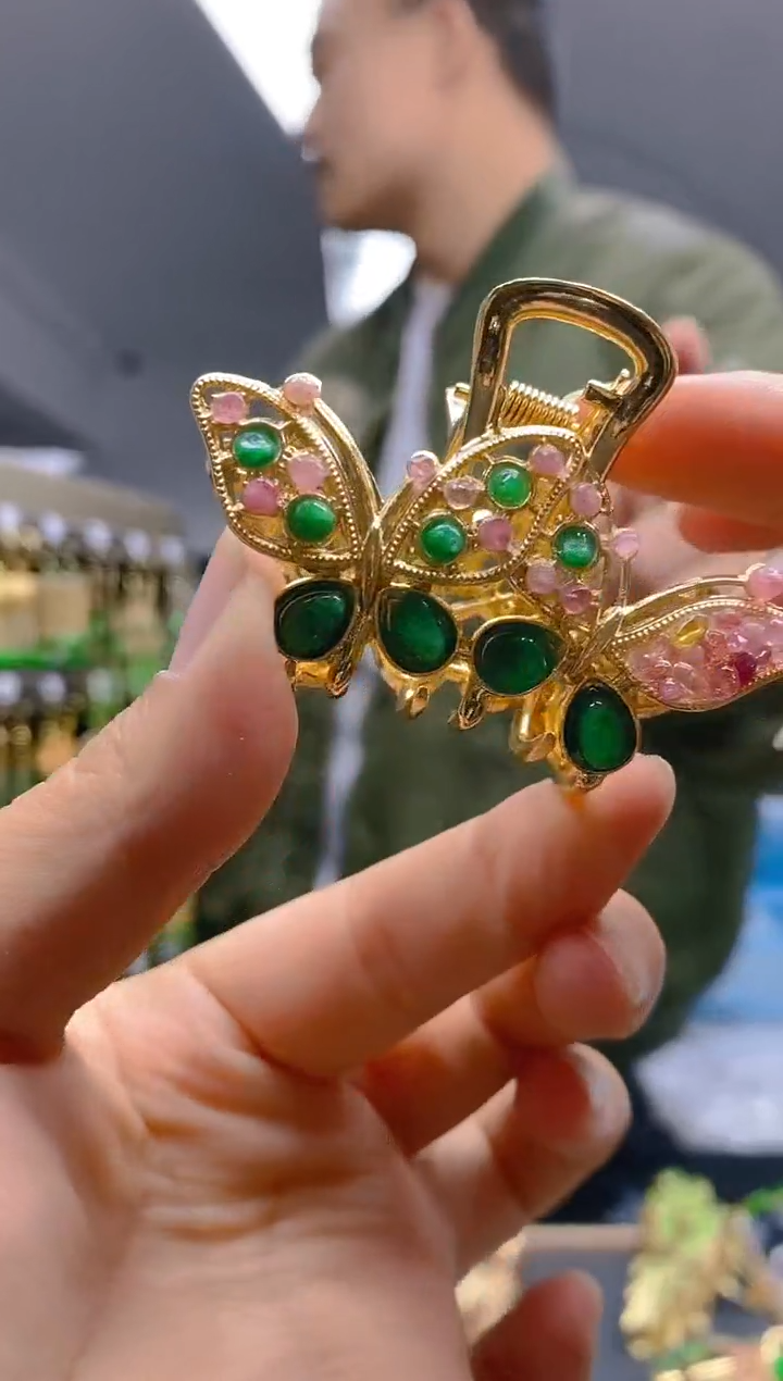 【闪购商品】翡翠耳饰合金0332翡翠发簪