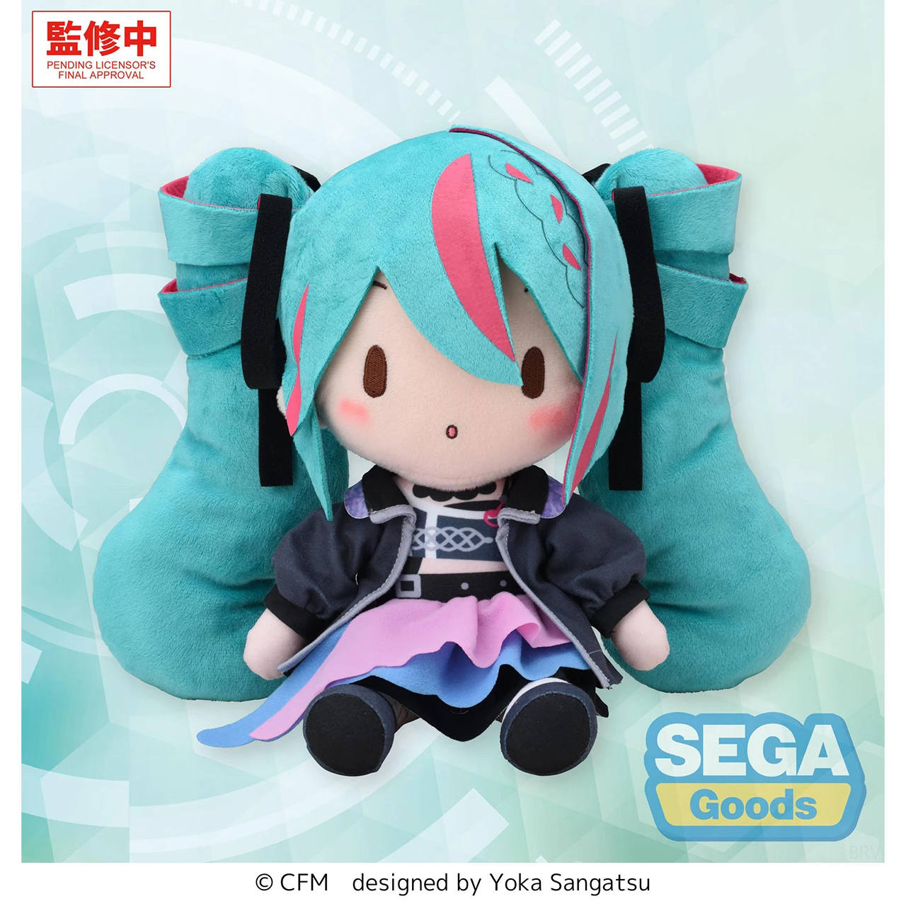 【bilibili预售】VOCALOID初音未来朋克风fuwa petit M毛绒玩偶模玩
