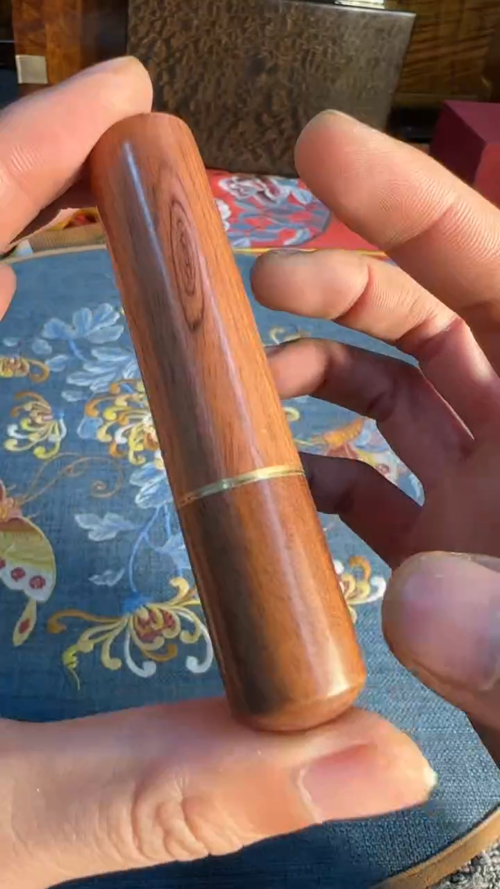 【闪购商品】乌木类成套家具缅花小牙签筒 通货