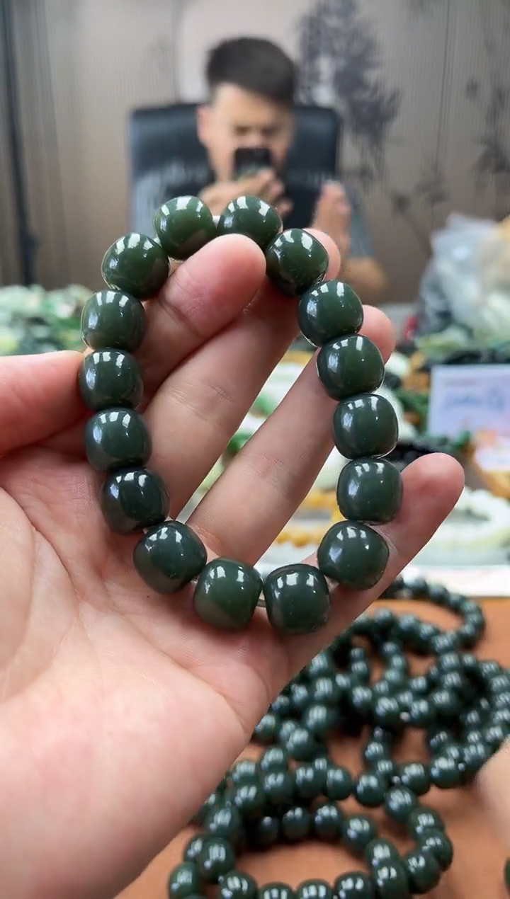 手链未镶嵌和田玉纯天然新疆且末蓝14老型