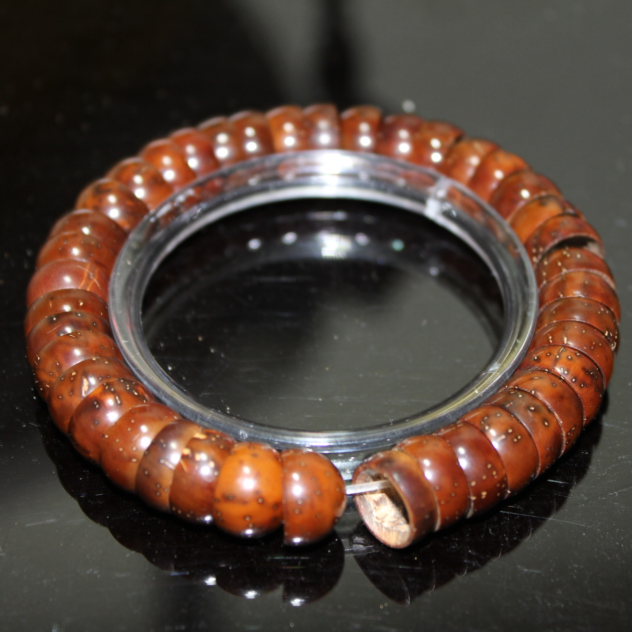 紫金鼠猪大肠红皮绕指柔天然精挑光珠紫金鼠佛珠手串