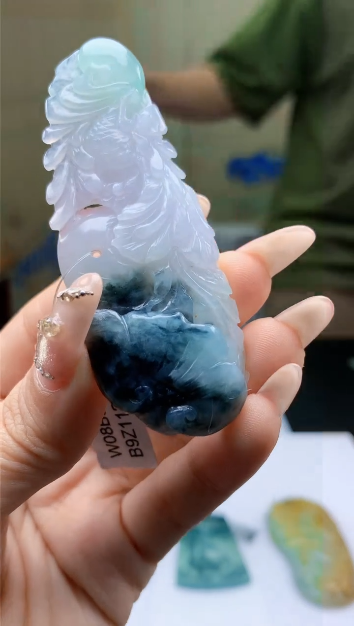 【闪购商品】定制翡翠未镶嵌4688ty-毛货挂件56