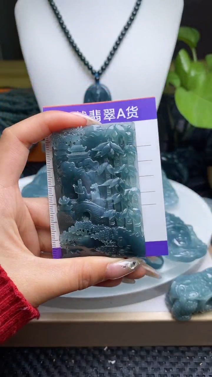 翡翠未镶嵌颈饰         