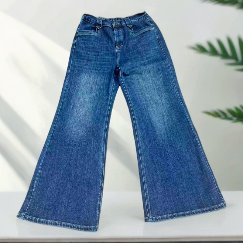 55016（胖淼淼）显瘦微喇牛仔裤