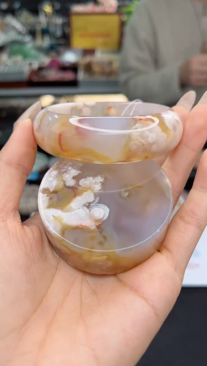 【闪购商品】石英质玉手镯未镶嵌57圈口（赠品镯心）3681493