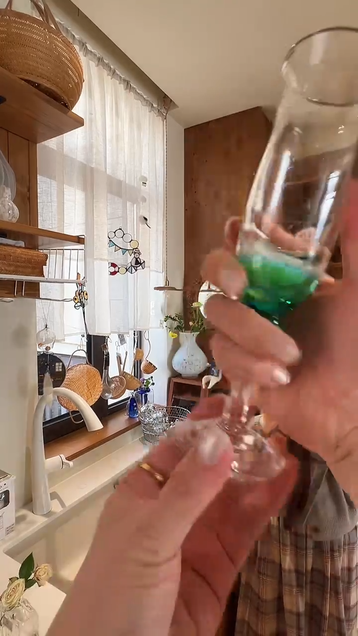 茶道摆件0000香槟高脚杯1绿色100