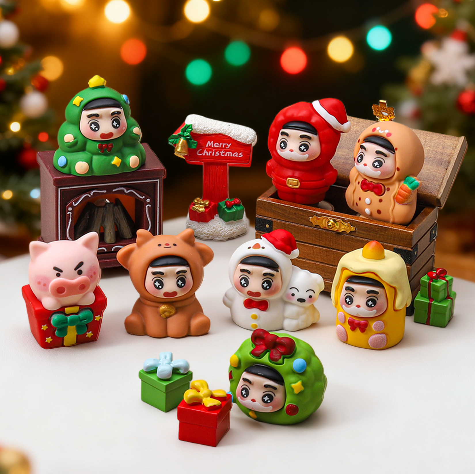 【圣诞小新】手感漆萌粒diy创意摆件网红家居物件