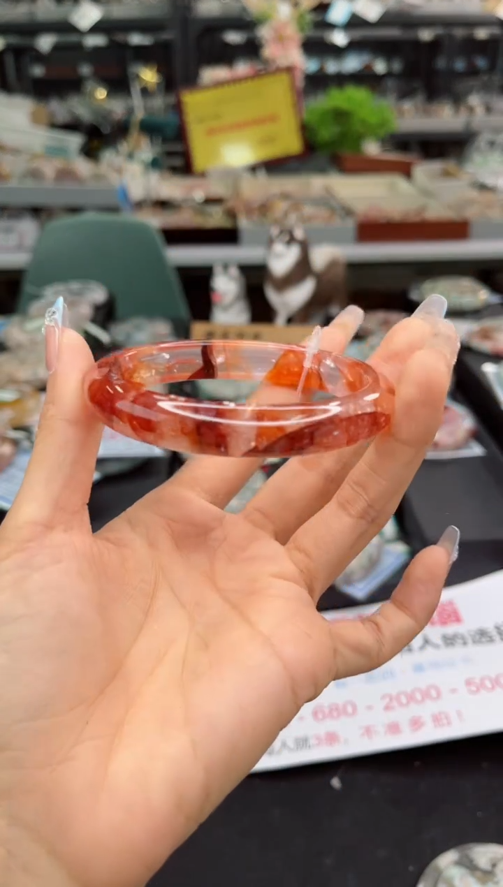 【闪购商品】水晶手镯未镶嵌63圈口S3J4251