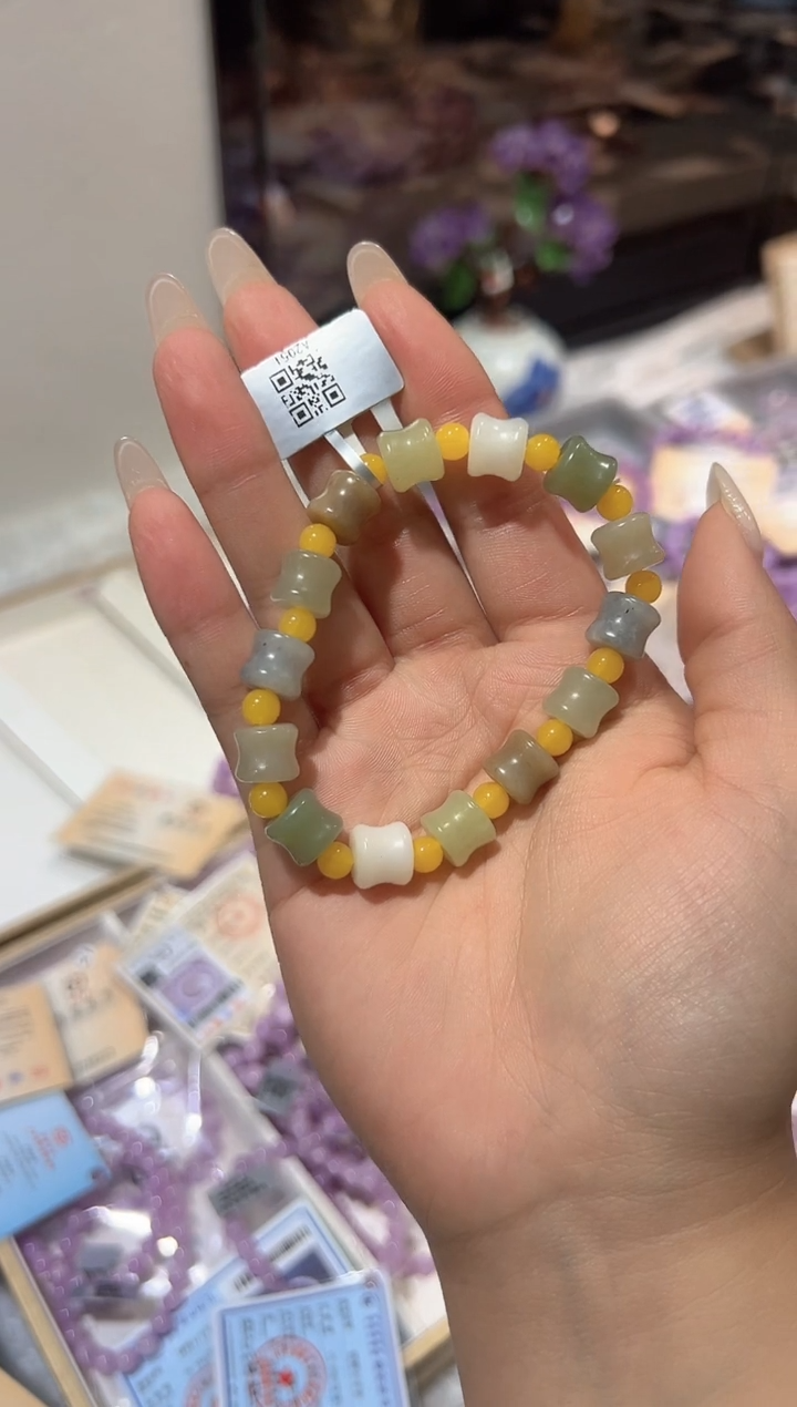 手串未镶嵌和田玉（糖玉）手串