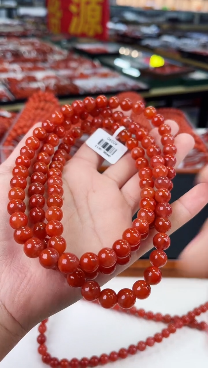 【闪购商品】南红玛瑙瓦西多圈8+未镶嵌一个/条