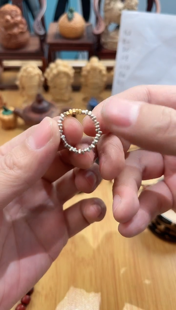 【闪购商品】非洲紫檀（红花梨）其他碎银几两款戒指（多样性发一）