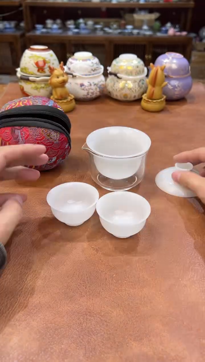 真的很便宜会开片的旅行茶具