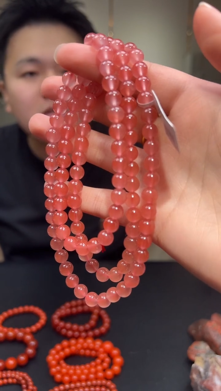 【闪购商品】南红玛瑙手链未镶嵌天然南红7mm/yz01625多样性发货