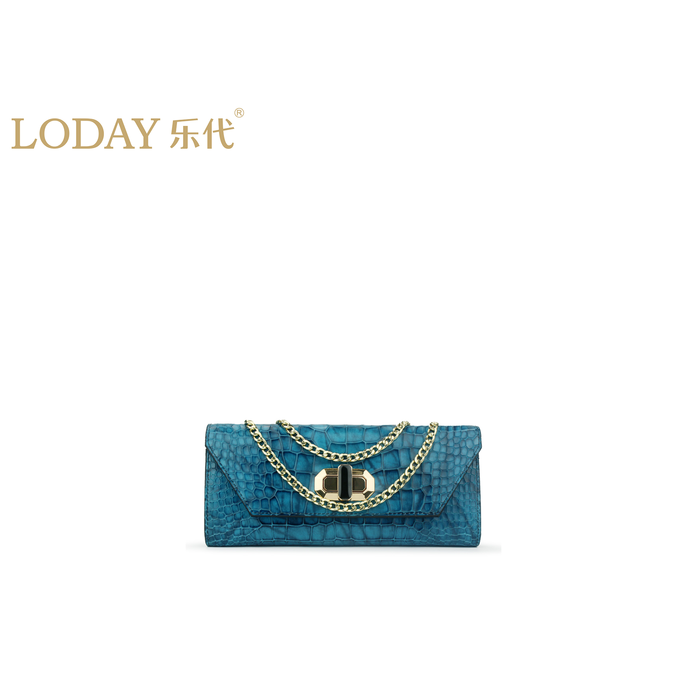 【冷月】时尚轻奢链条包单肩包鳄鱼纹零钱包扣款晚宴包