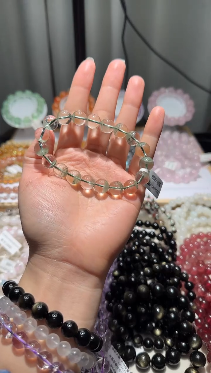 【闪购商品】水晶手链未镶嵌绿幽灵10mm+