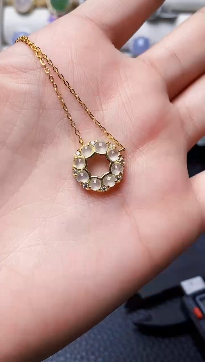 银S925镶嵌戒指翡翠0198