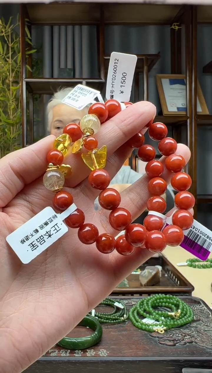 【闪购商品】南红玛瑙颈饰银S925镶嵌手串 多样性发货拍一发一