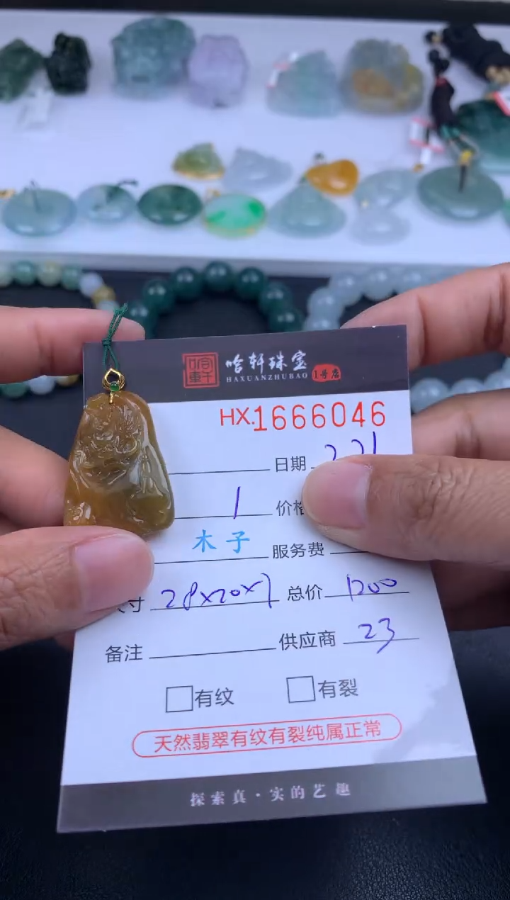 【闪购商品】翡翠挂件未镶嵌哈轩 挂件1