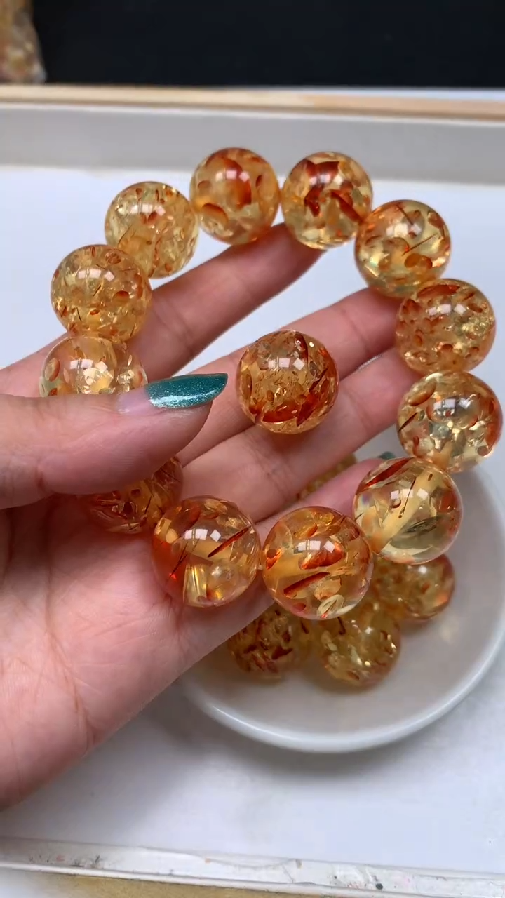 裸石琥珀未镶嵌M547 花 珀20mm1个8元