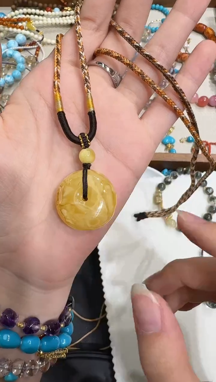 琥珀颈饰未镶嵌X1203-1195-184