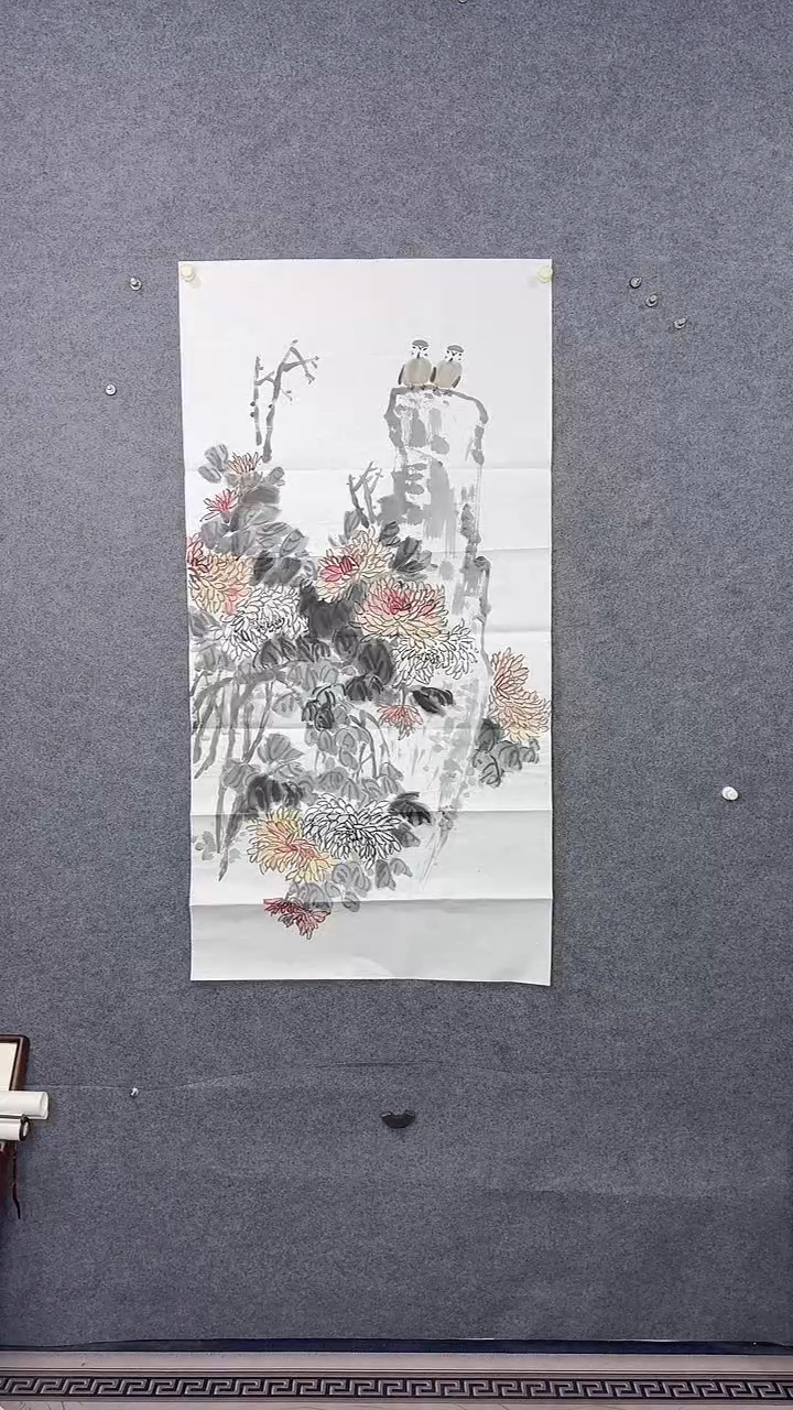 国画136*68吴铁成作品