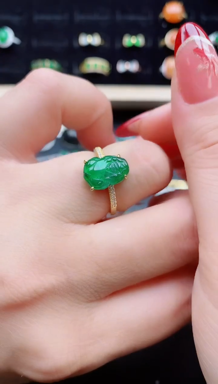 【闪购商品】翡翠戒指银S925镶嵌12112121