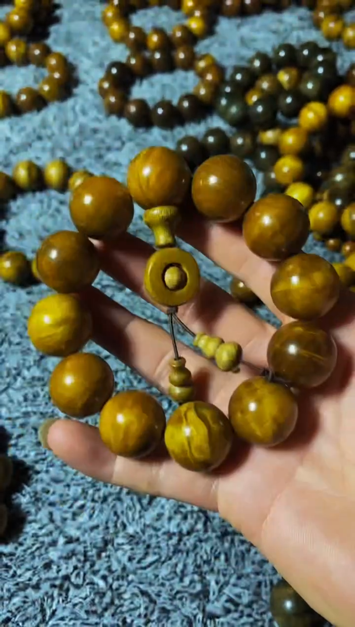 【闪购商品】金丝楠木雕楠帝金丝楠木手串2.0枯木花纹