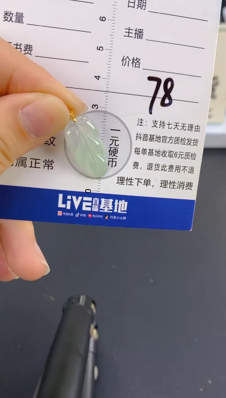 【闪购商品】翡翠颈饰18K金镶嵌天然A货翡翠