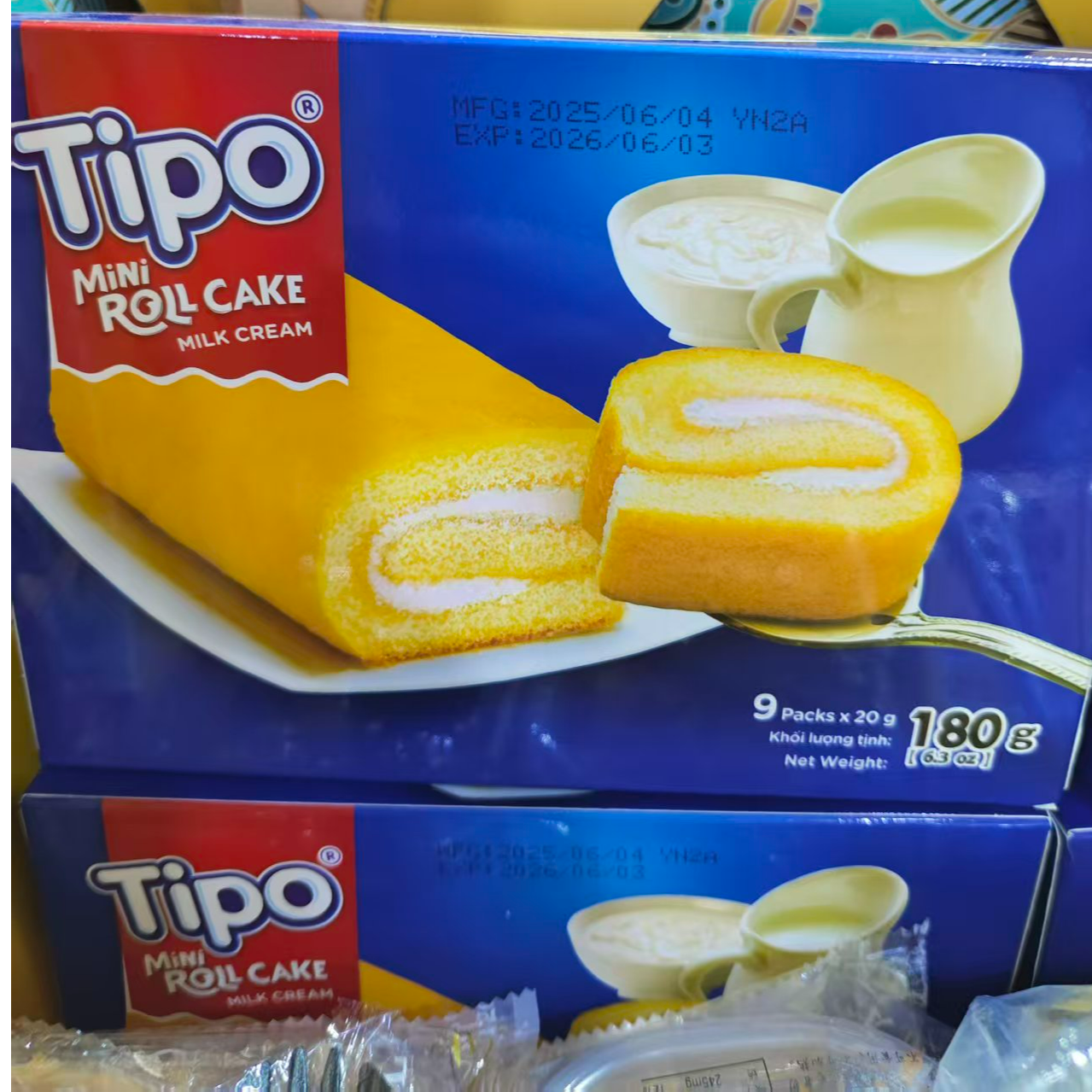 Tipo牛奶味迷你卷180g*3