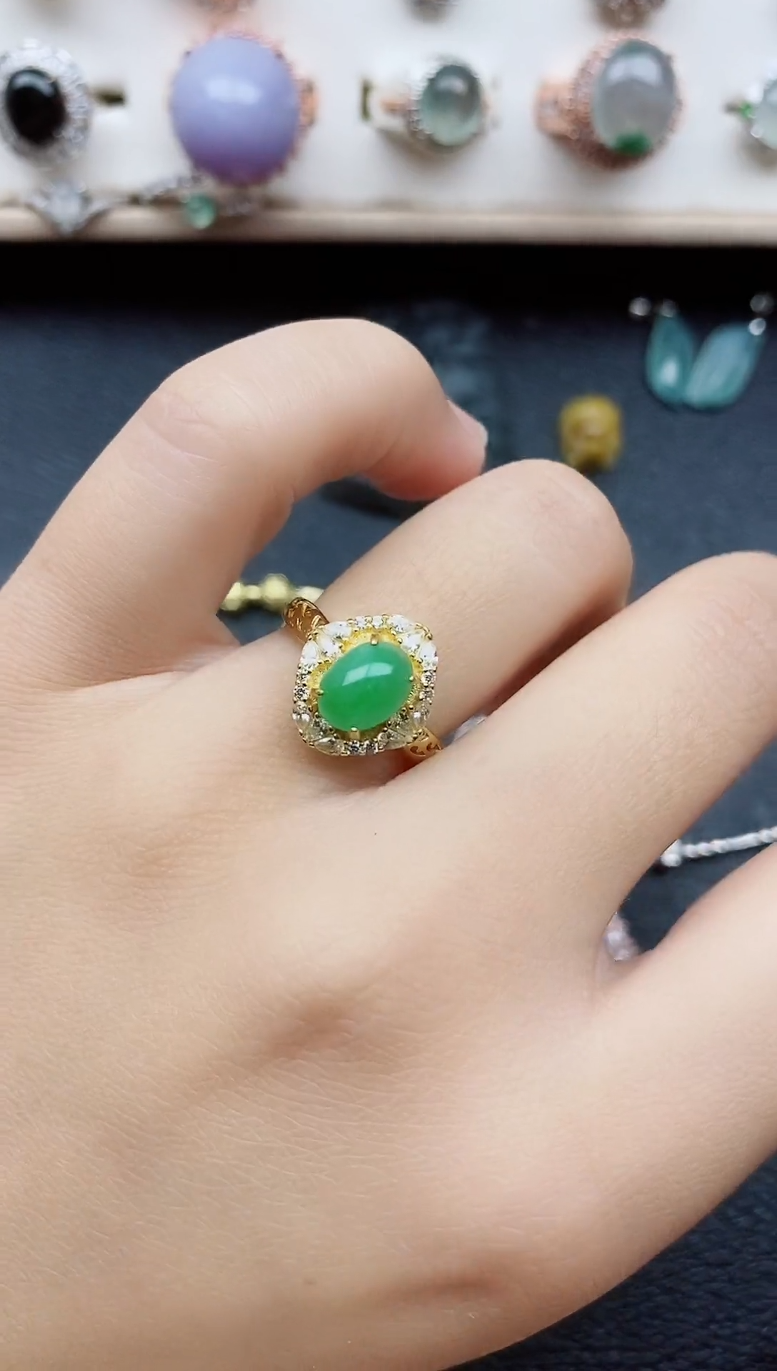 【闪购商品】翡翠戒指银S925镶嵌11111