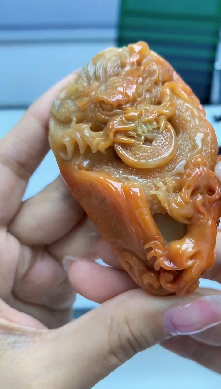 【闪购商品】定制翡翠未镶嵌5060kk-毛货挂件龙266