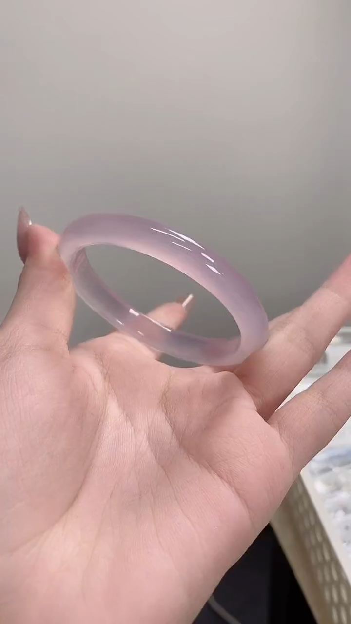 手镯玛瑙/玉髓未镶嵌54-55紫霞