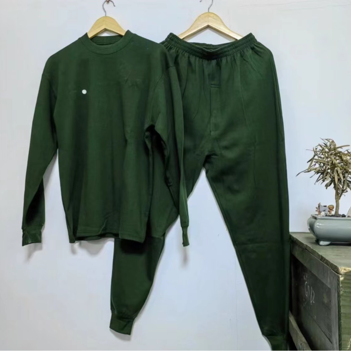 高领秋衣秋裤保暖套装 针织内衣套装 加厚保暖套头圆领秋衣秋裤