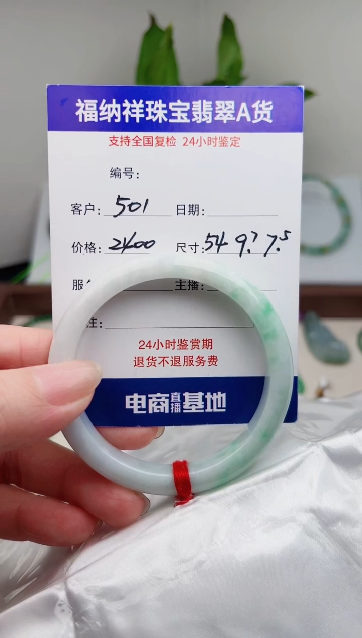 【闪购商品】翡翠手镯未镶嵌天然A货翡翠手镯  501