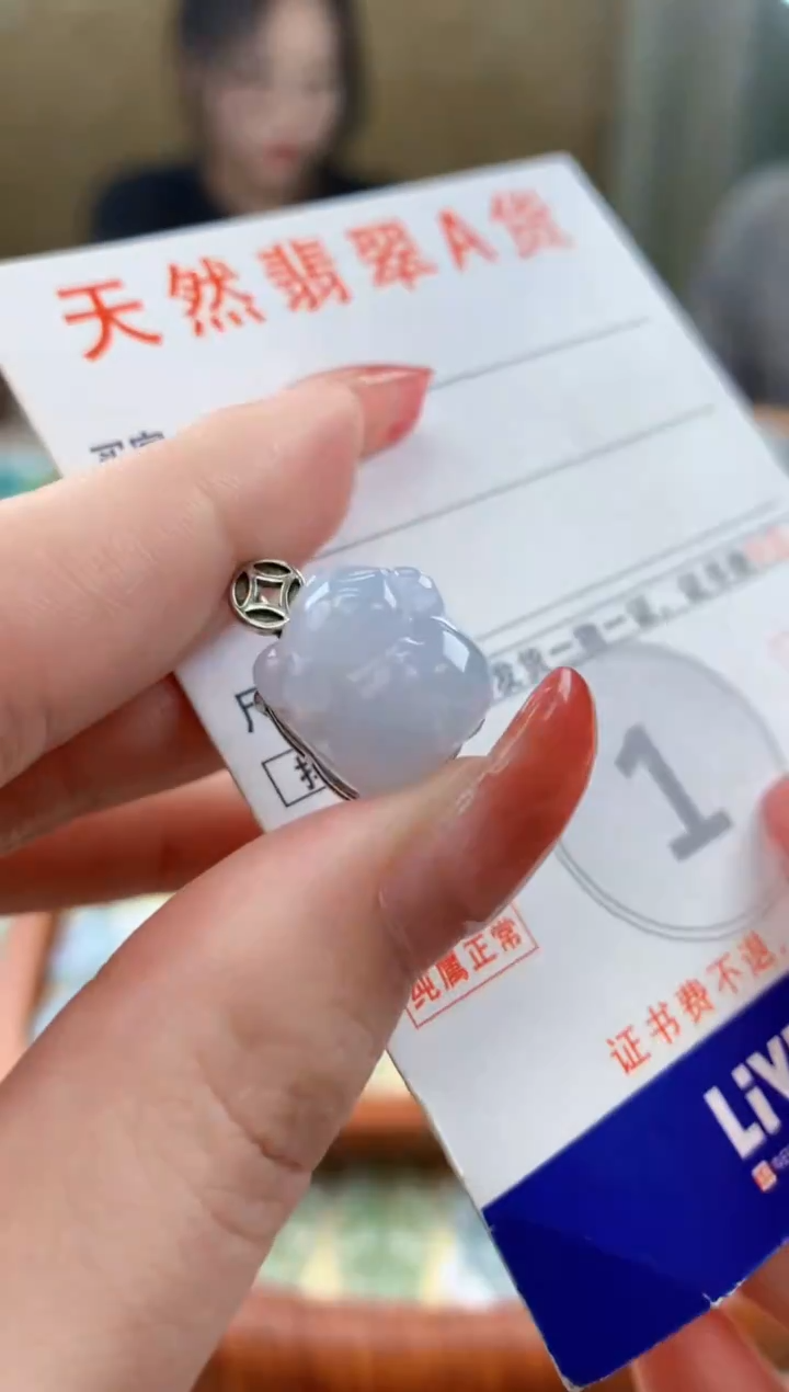 颈饰未镶嵌翡翠天然A货翡翠挂件