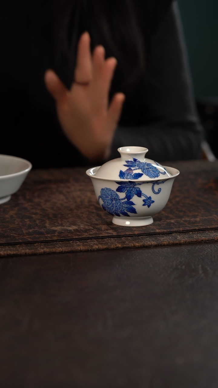 【闪购商品】杯HLX陶瓷折枝南瓜盖碗