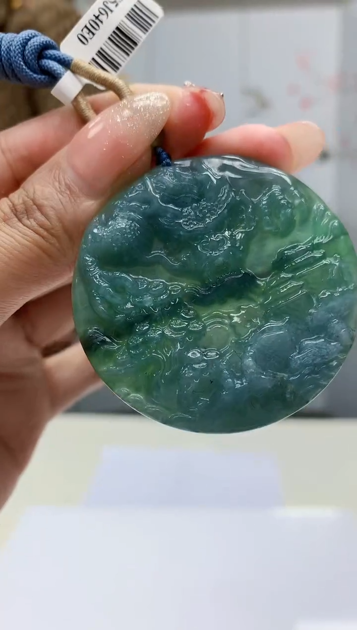 【闪购商品】定制翡翠未镶嵌4812MM-毛货挂件58