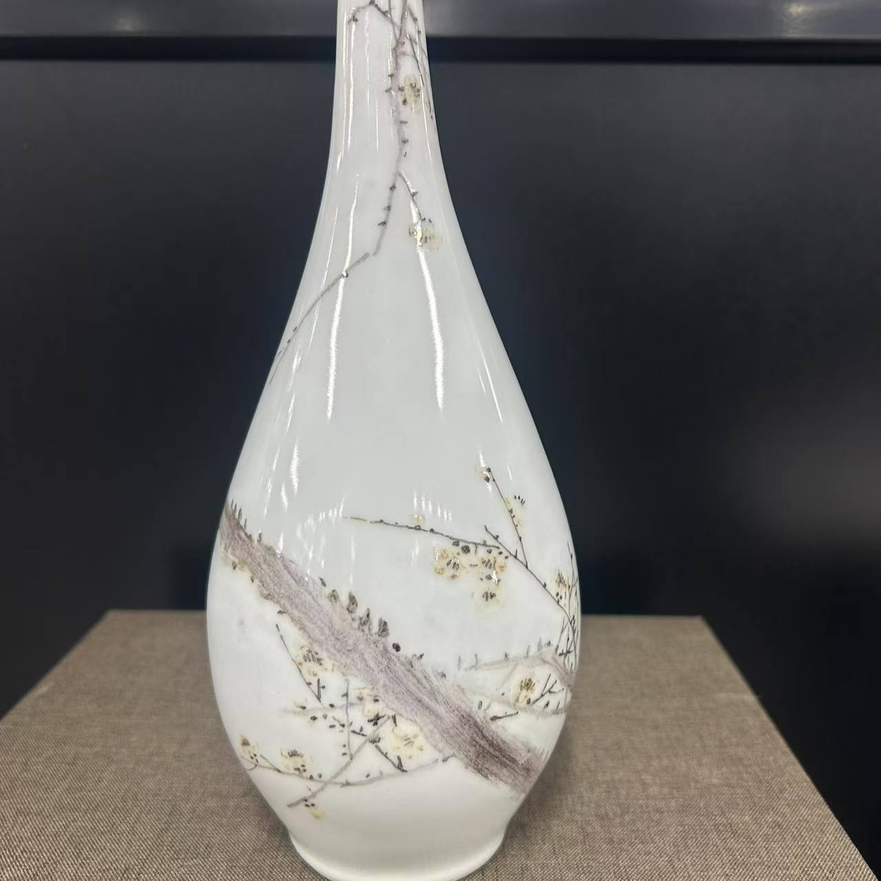 傅尧笙 梅 粉彩水滴瓶w-2.5