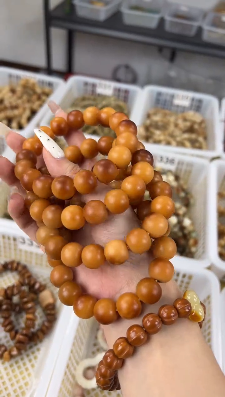 吊坠菩提根/象牙果卡14手工干磨苹果珠338
